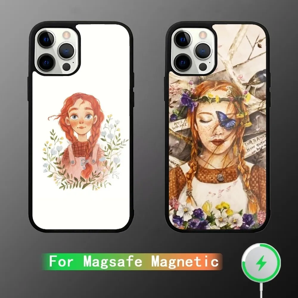 

A-Anne with an E Phone Case For iPhone 15,14,13,12,11,Plus,Pro,Max Mini Magsafe Magnetic Wireless Charging