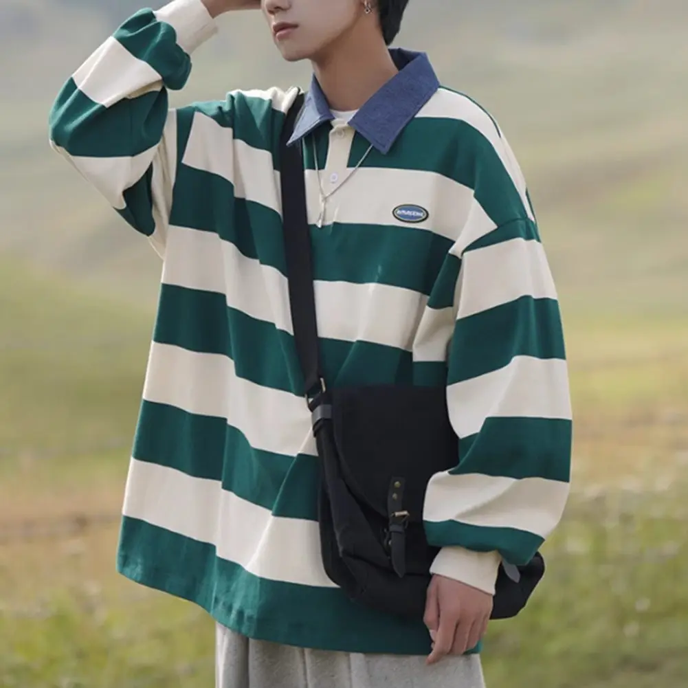 

Модная повседневная толстовка в стиле ретро, модная мужская полосатая толстовка 2XL, повседневная одежда для отпуска, модный винтажный дизайн