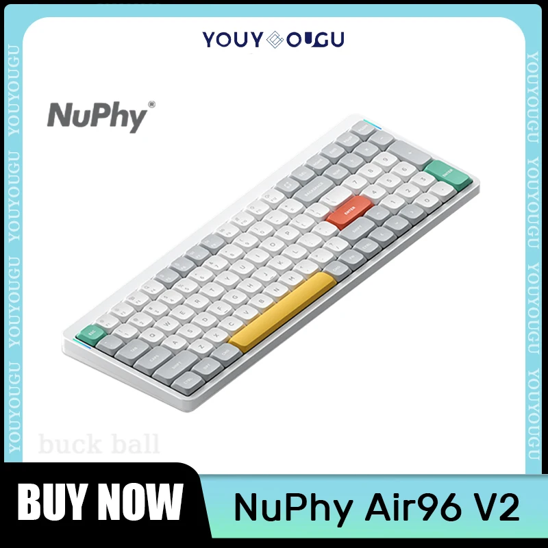 

Nuphy Air96 V2 Mechanical Keyboard Bluetooth Wireless Keyboards 3 Mode Low Profile Ultra-Thin Mute Office Gaming Keyboards Mac