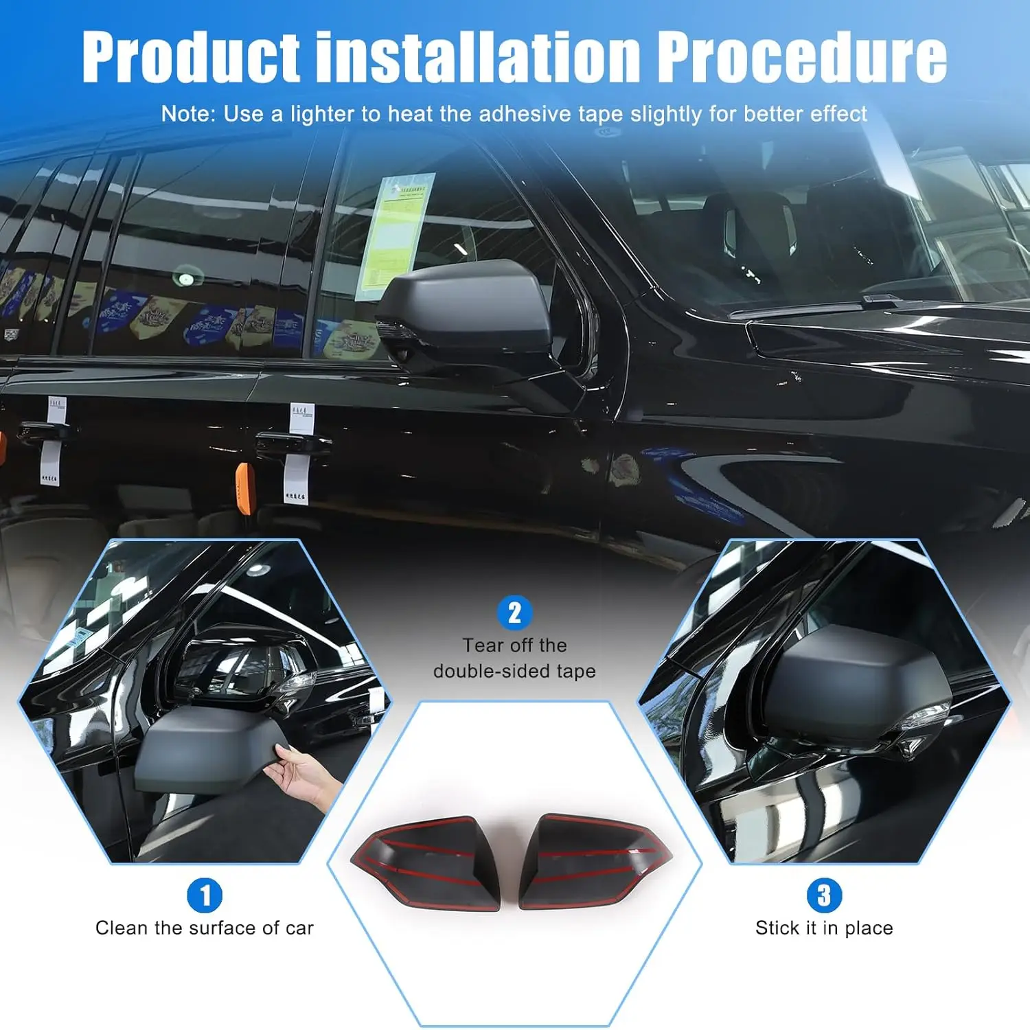 

2 шт., ABS карбоновый стиль, автомобильное зеркало заднего вида, чехол для Cadillac Escalade 2021-2024 2025, защитная накладка на зеркало бокового вида, аксессуары