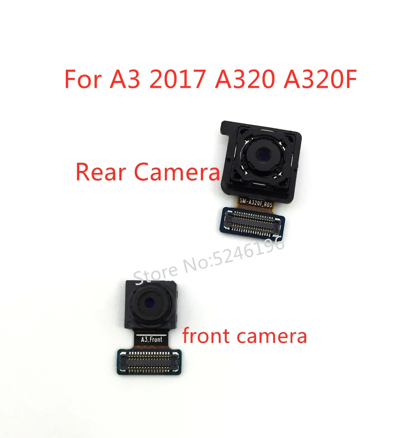 1pcs Back big Main Rear Camera front camera Module Flex Cable For Galaxy A3 2017 A320F SM-A320F/DS A320Y A320Y/DS Replace Part