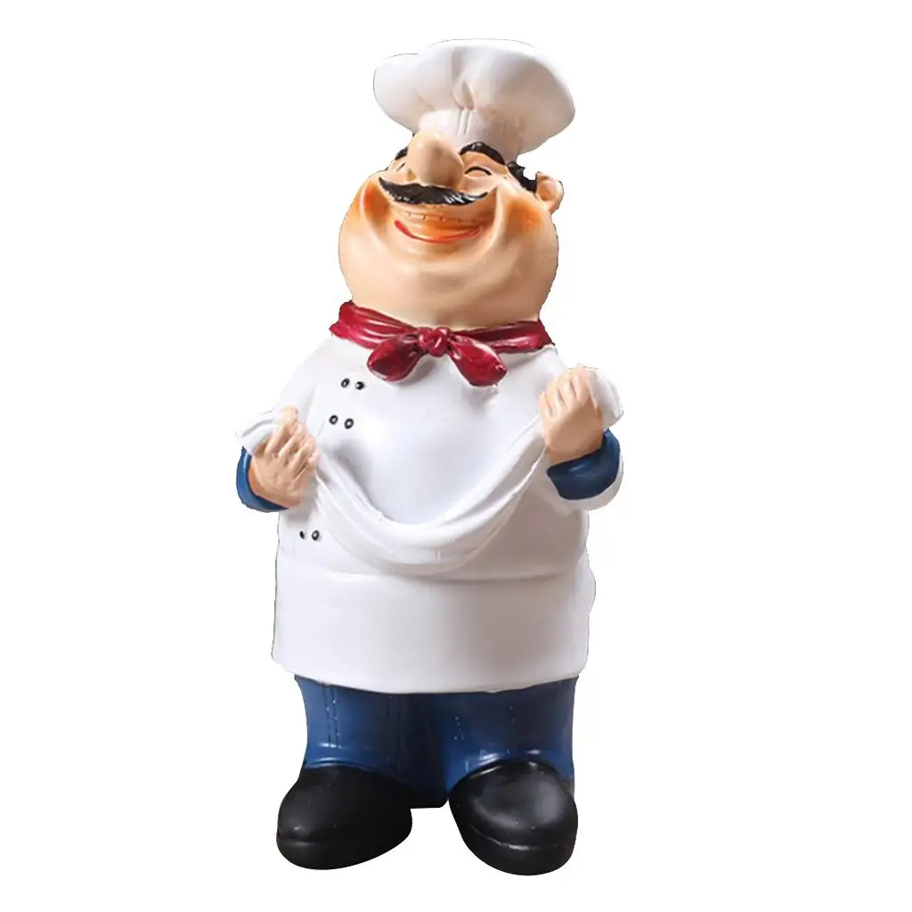 Resin Craft Kitchen Chef Figurines Restaurant Cafe Home Desktop Decoration