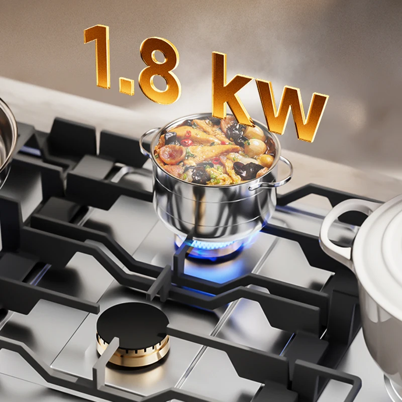900mm Built-in LPG/LNG Gas Stove with Stainless Steel Surface  - High-End Kitchen Stove Flameout Protection