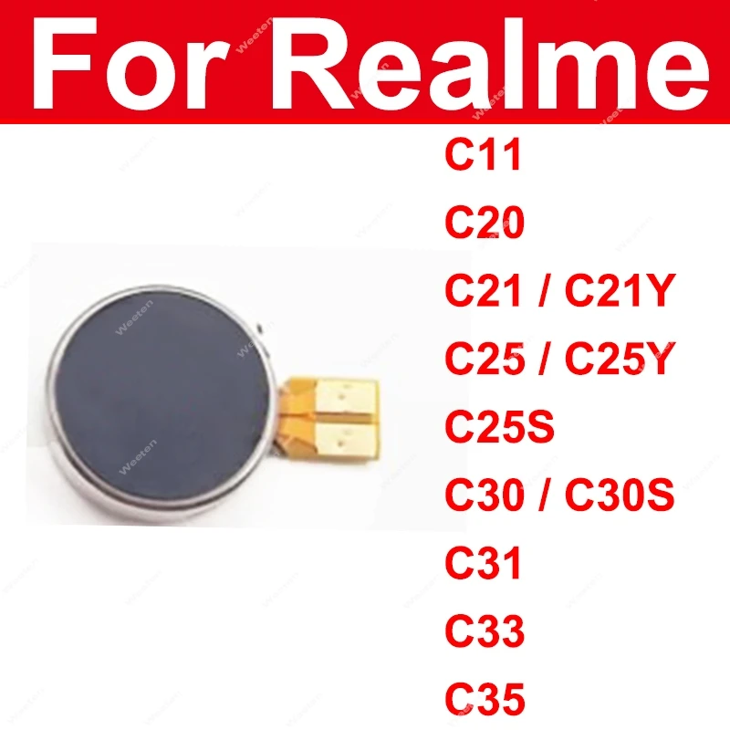 Motor Vibrator For Realme C11 C15 C20 C21 C21Y C25 C25Y C25S C30 C31 C33 C35 C67 Motor Vibration Flex Cable Replacement Parts