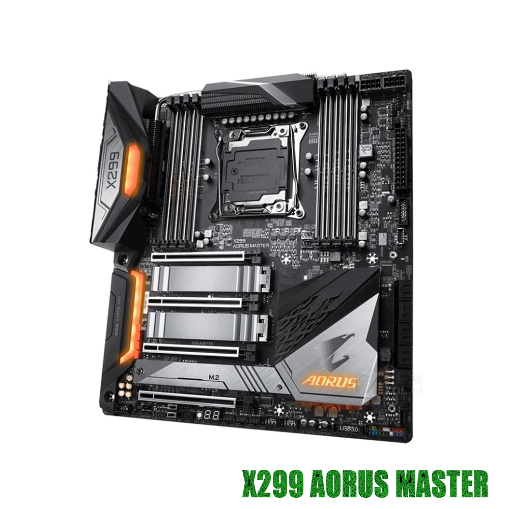 

Motherboard LGA2066 8*DDR4 128GB E-ATX Core X Series 44-Lane/28-Lane CPU Processor X299 AORUS MASTER For Gigabyte