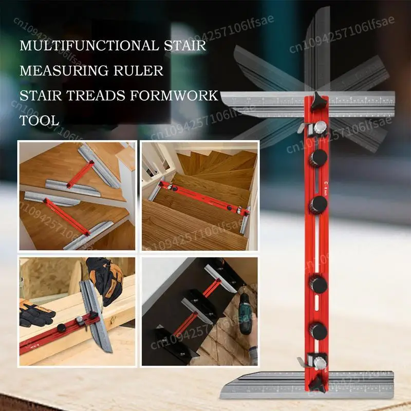 NEW IN STOCK Stair Tread Template Tool Accurate Tread Jig Tool Nut Locking Stair Tread Measuring  Measuring Tool