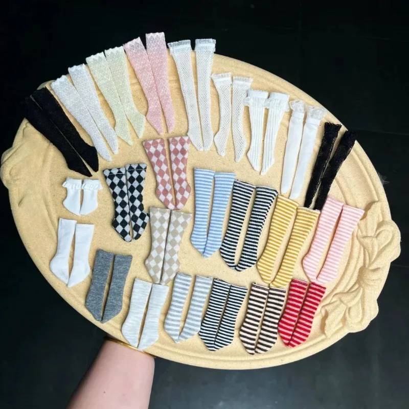 Clothing Accessories Multiple Styles Colorful Series Elastic Doll Socks for Azone OB22 OB24 Large 1 Twelfth Body Cute BJD Doll