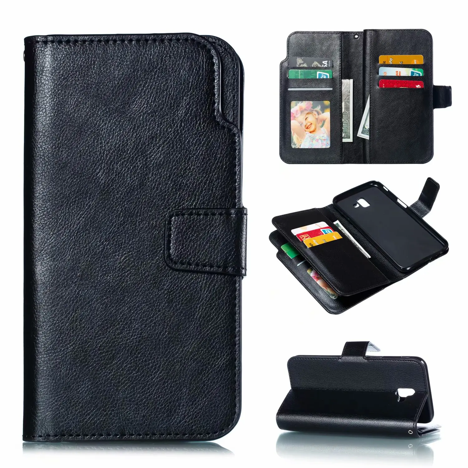 Luxury Leather Case For Samsung Galaxy A10 A41 A21S A40 A50 A51 A70 A71 A20E J3 J4 J5 J6 J7 J8 Flip Wallet Coque Business Funda