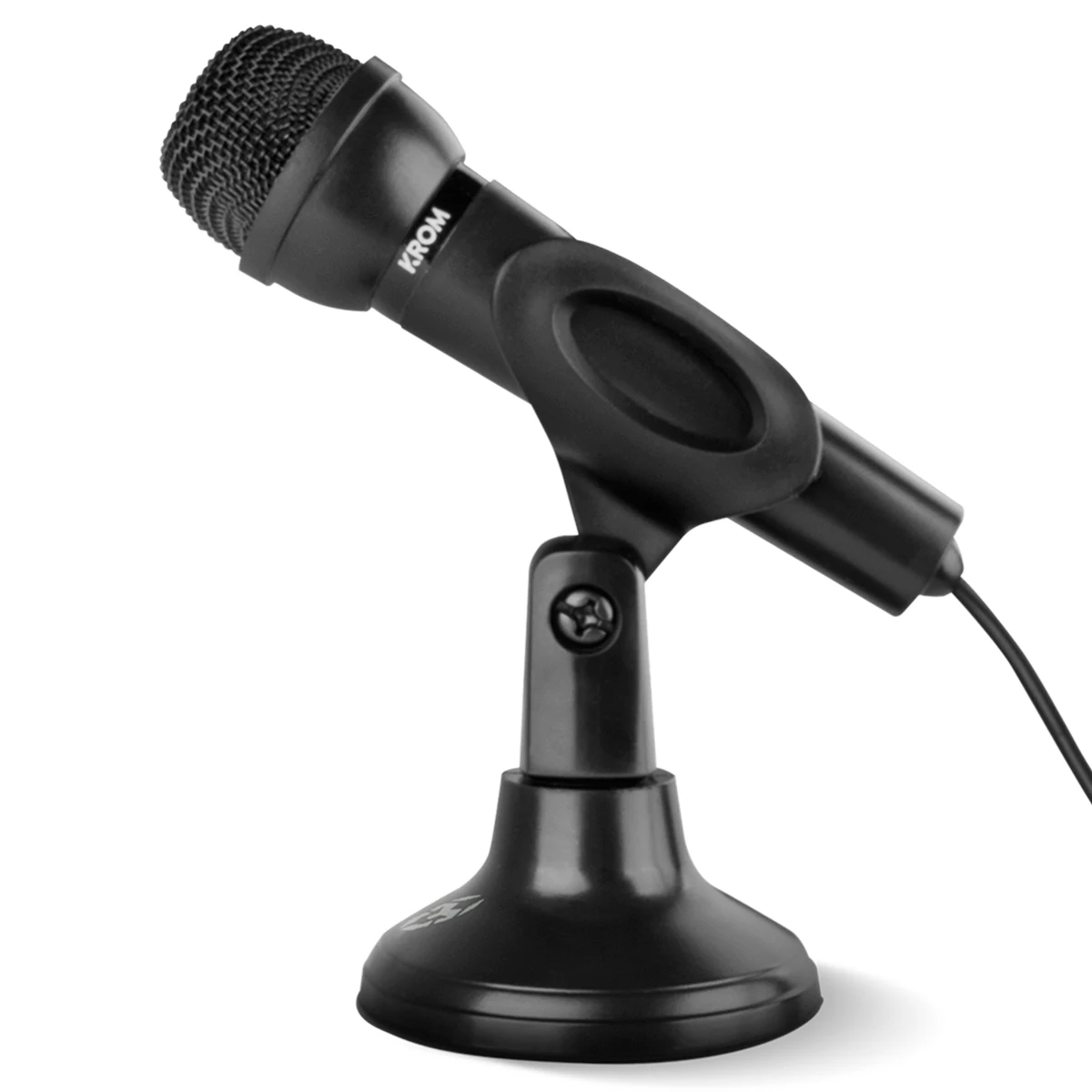 Krom kyp-microfone para jogos, omnidirecional, 3.5mm jack, cor preta