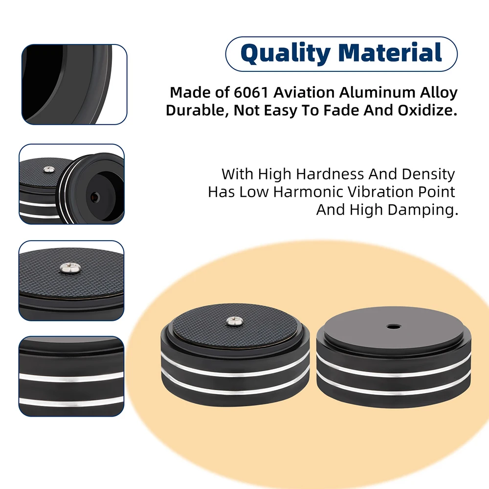 ลำโพงขยายเสียง SP5822G/B/S 4ชิ้นขนาด40x20มม. อะลูมิเนียมแบบไฮไฟแยกขาตั้งแบบจานเสียงแผ่นติดเท้า DAC