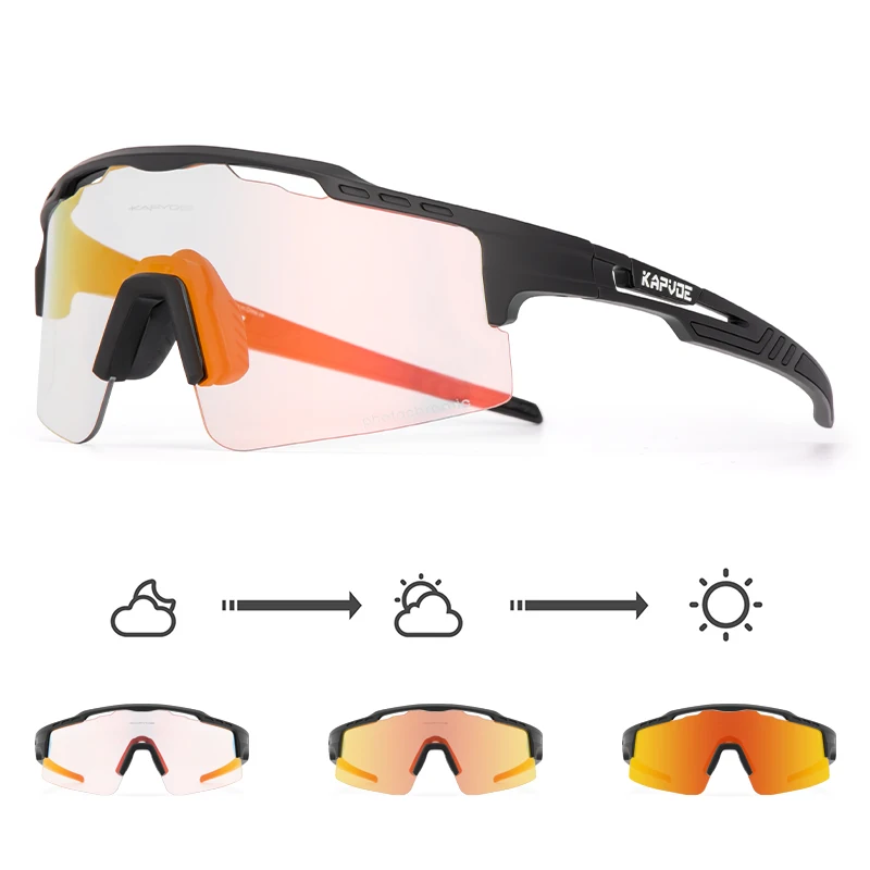 2024 Kapvoe Polarized Cycling Sunglasses for Man Woman Cycl Glasses Sun Outdoor Sports UV400 MTB Bicycle Eyewear Bike Goggles