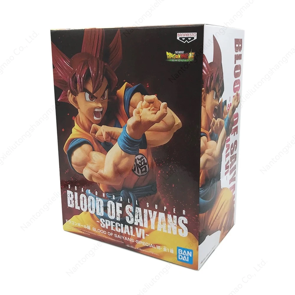 

In Stock Bandai Original BANPRESTO Dragon Ball Super Super Saiyan God Son Goku Super Red Model Action Figure Toy Collection Gift
