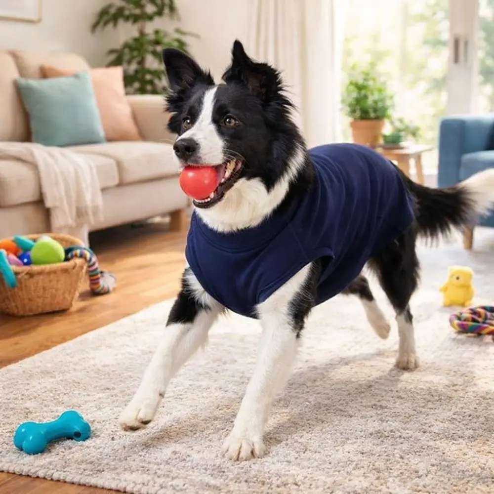 

Флисовый свитер для собак, жилет, эластичный пуловер, теплая рубашка для собак, однотонная, высокоэластичная, успокаивающая одежда для домашних животных, зимний сезон