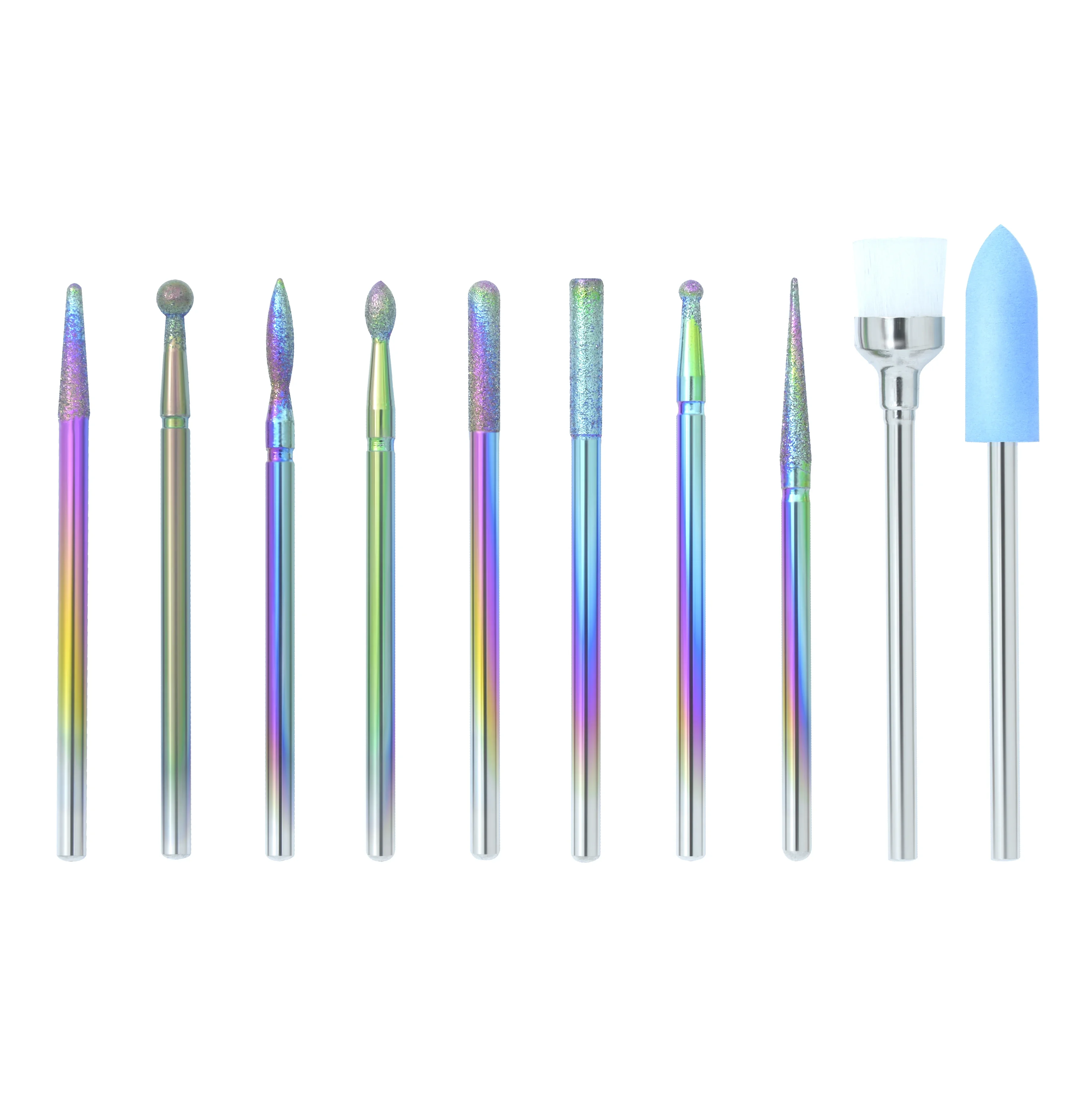 10 قطعة لقمة ثقب الأظافر المهنية مجموعة مواد الأظافر من قاطعة المطحنة للتقليم جميع أدوات معدات مانيكير الأظافر