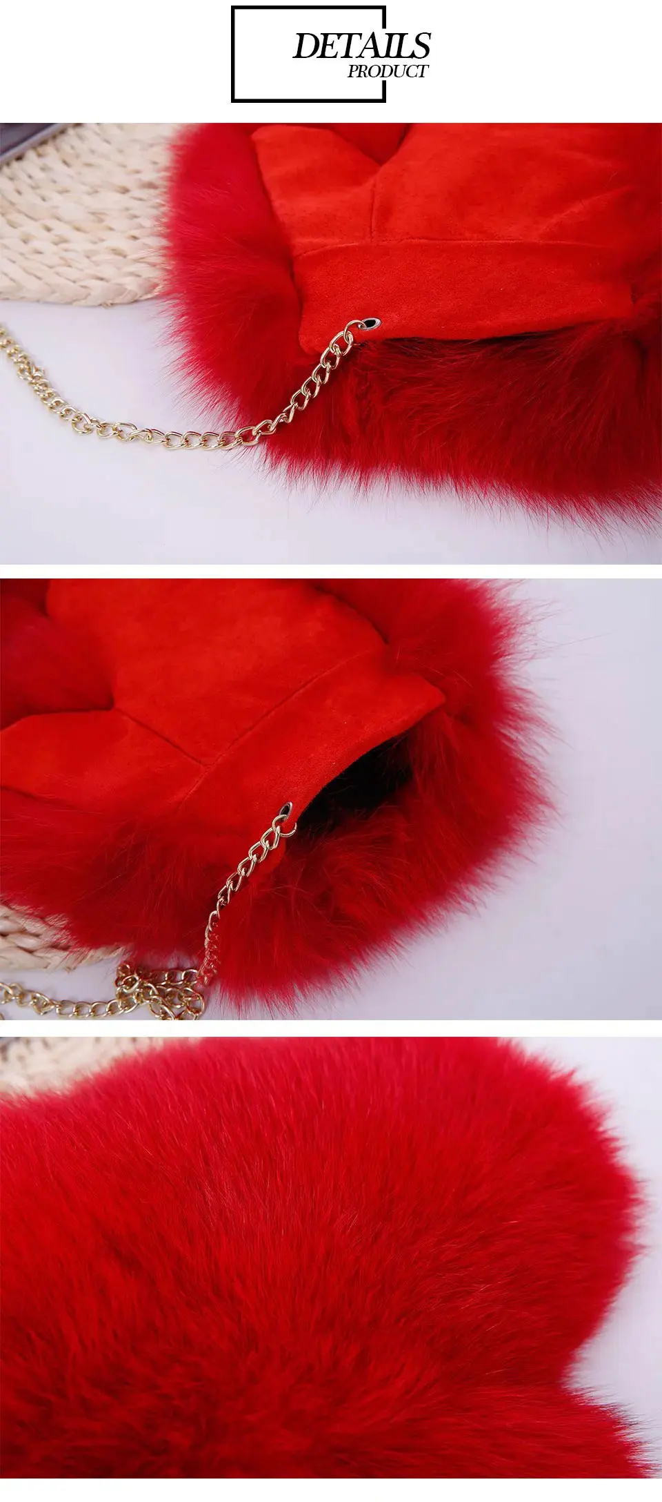 Neue Marke Winter Frauen natürliche echte Fuchs Pelz Handschuhe warm echte Fuchs Pelz Fäustlinge Mädchen Mode Luxus echte Fuchs Pelz Handschuh – Detail 6