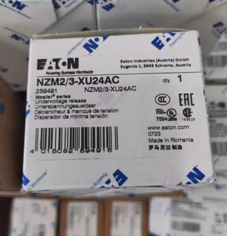 New NZM2/3-XU24AC 24V undervoltage coil is suitable for the NZM series moulded case circuit breaker EATON