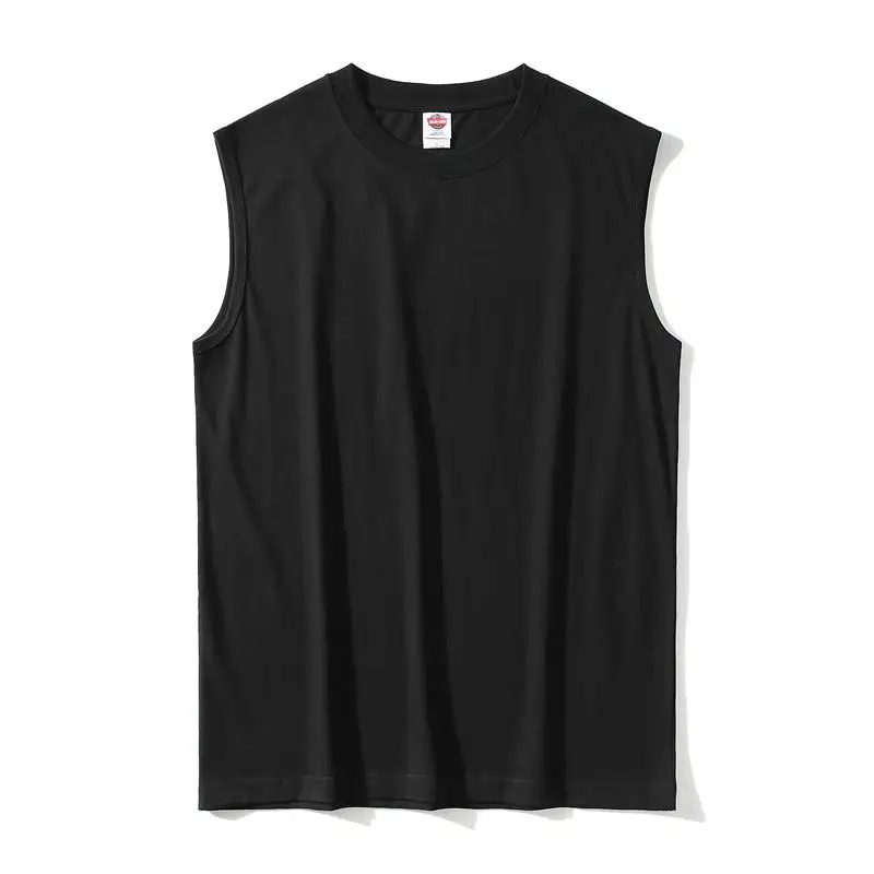 Custom 220g Cotton T-shirts sleeveless vest Print Logo Diy Personalization Basketball Jersey Clothes For Man Running Gymnastics