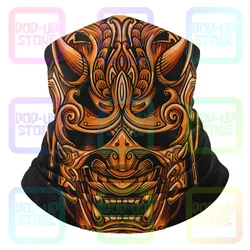 Gold Devil Samurai Mask Guys Punk Japan Yakuza Microfiber Neck Gaiter Bandana Scarf Sports Half Mask Sun Protection