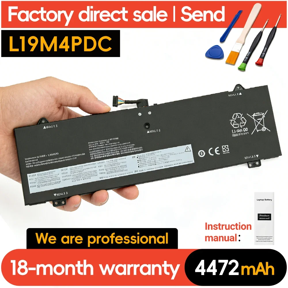 SUOZHAN L19M4PDC L19C4PDC/L19L4PDC Battery 15.36V/68Wh for Lenovo Yoga 7 14ITL5 82BH 15ITL5 82BJ Yoga 14c ITL 2021 C750 4472mah