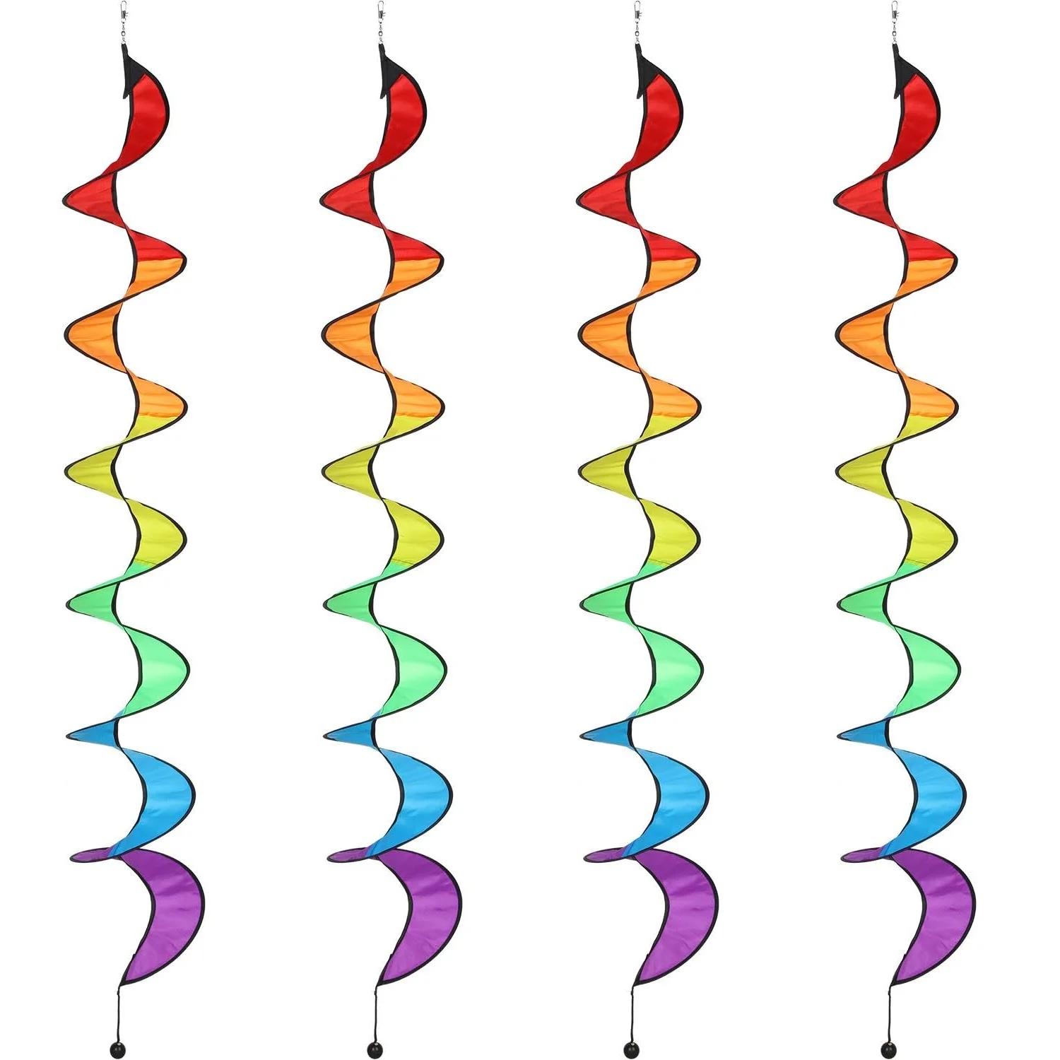 

Rainbow Wind Spinner Outdoor Hanging Colorful Windsock Streamers for Outside Yard and Garden, Decor Windmill to Scare Birds Away