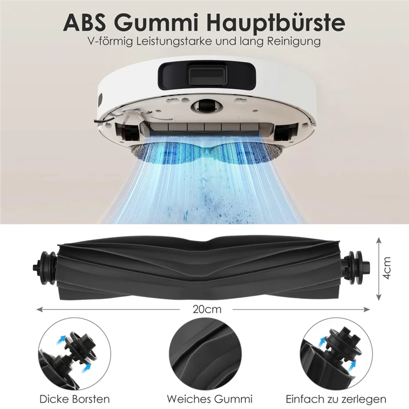 A44F-For Dreame L10s Ultra / L10 Ultra, Mop Pads Dust Bags Main Side Brush Hepa Filters Robot Vacuum Cleaner Spare Parts