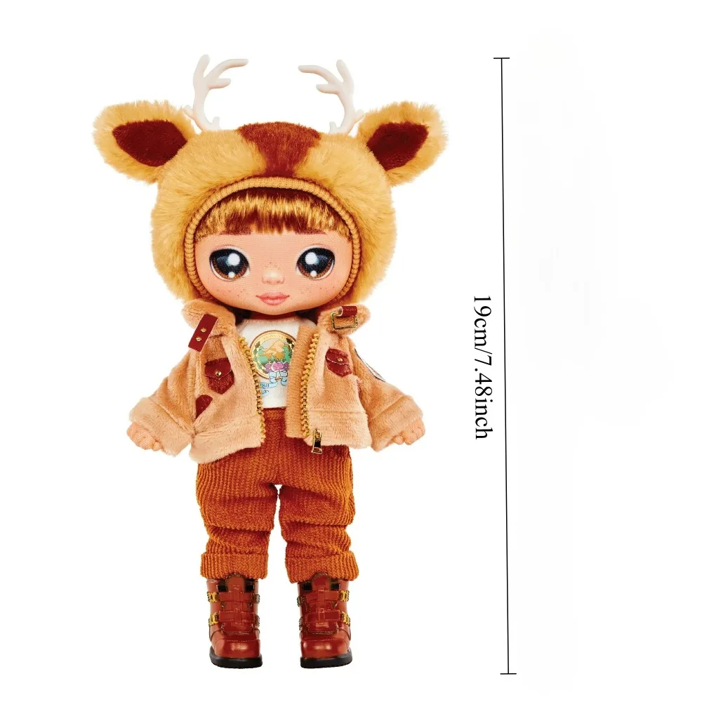 ن! ن! ن! مفاجأة الأزياء دمية سلسلة الملابس والأحذية DIY الشتاء موضوع فتاة دمية لطيف ألعاب من نسيج مخملي