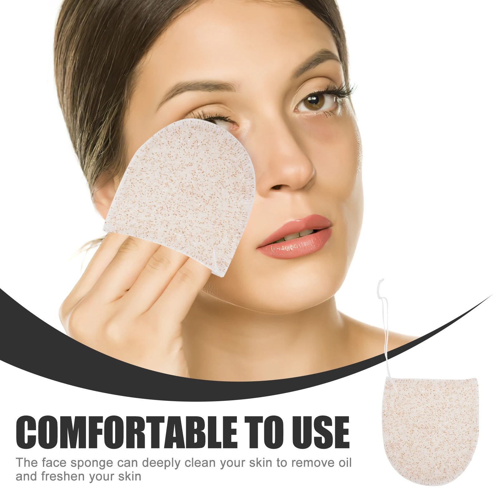 2個入り洗顔スポンジ 顔のクレンジング用 コンニャク ディープクレンジング 角質除去 ソフトスクラバー 全肌質対応 洗顔スポンジ