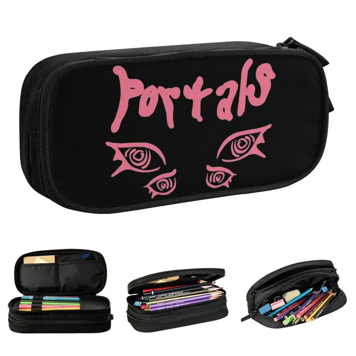 

Large Capacity Pencil Case Melanie Martinez Portals Office Art pop Double Layer Pencil Box Women Makeup Bag Birthday Gift