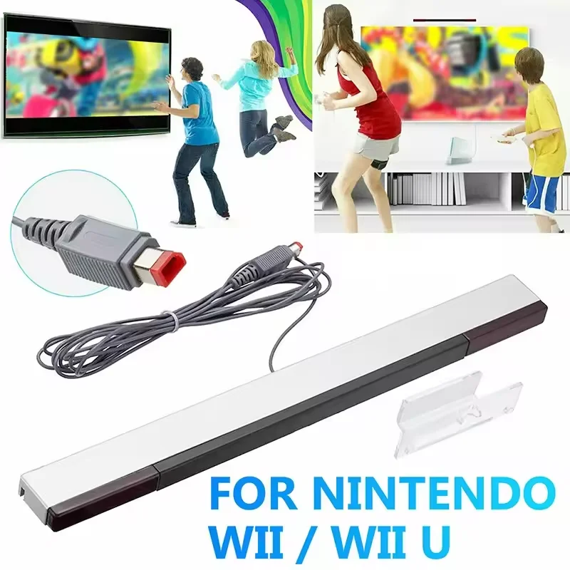 Wired Motion Sensor Receiver USB Bar for Nintendo Wii/Wii U Console Replacement with Extension Cord Infrared Ray Accessories