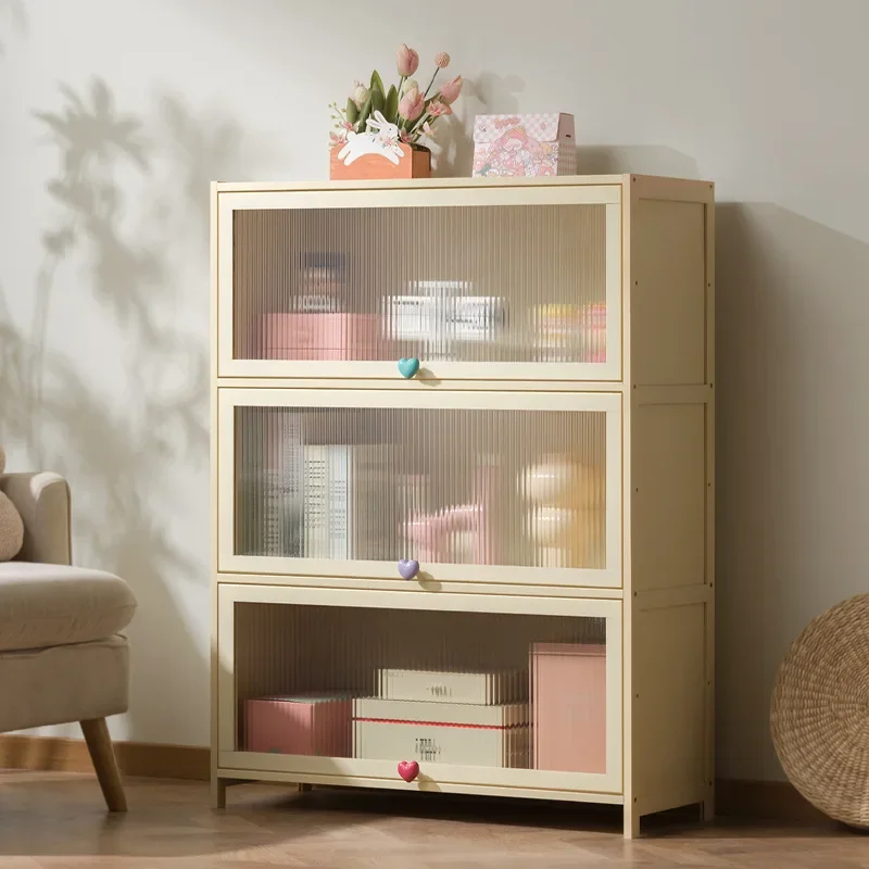 

clamshell storage cabinet household living room multi-layer snacks dopamine chest bedroom bedside table storage cabinet premium