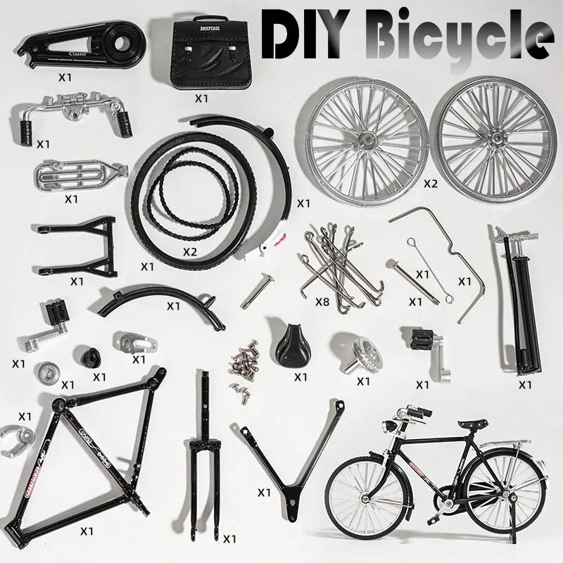 Simulation rétro 28 métal moulé sous pression modèle de vélo créatif bricolage décoration de la maison 1:10 décoration adulte amusant jouet décoration artisanat