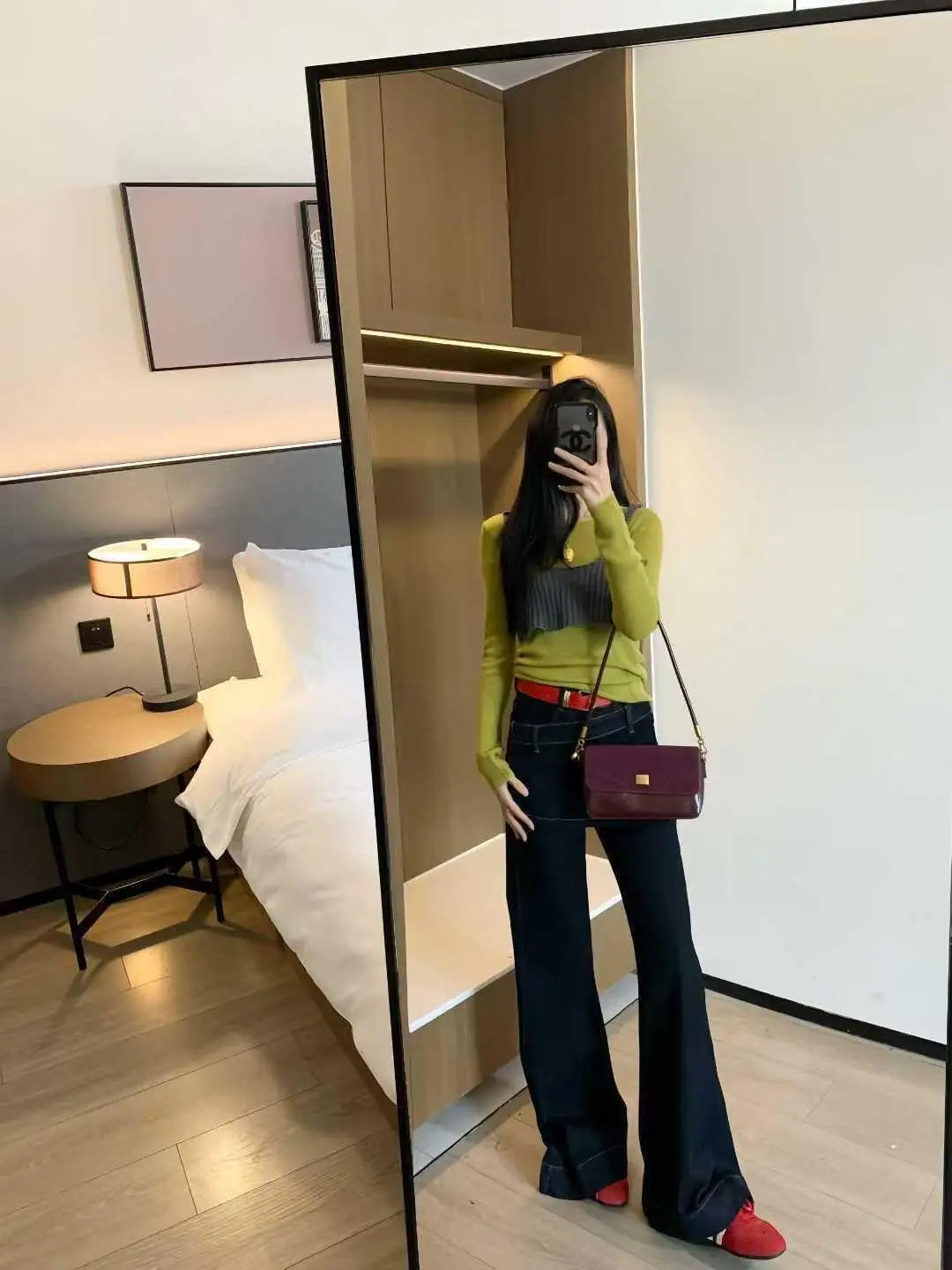 المرأة خمر وهمية قطعتين الجينز الأزرق الشارع الشهير Y2K واسعة الساق مستقيم جان عالية الخصر السراويل الرجعية مضيئة الدينيم السراويل