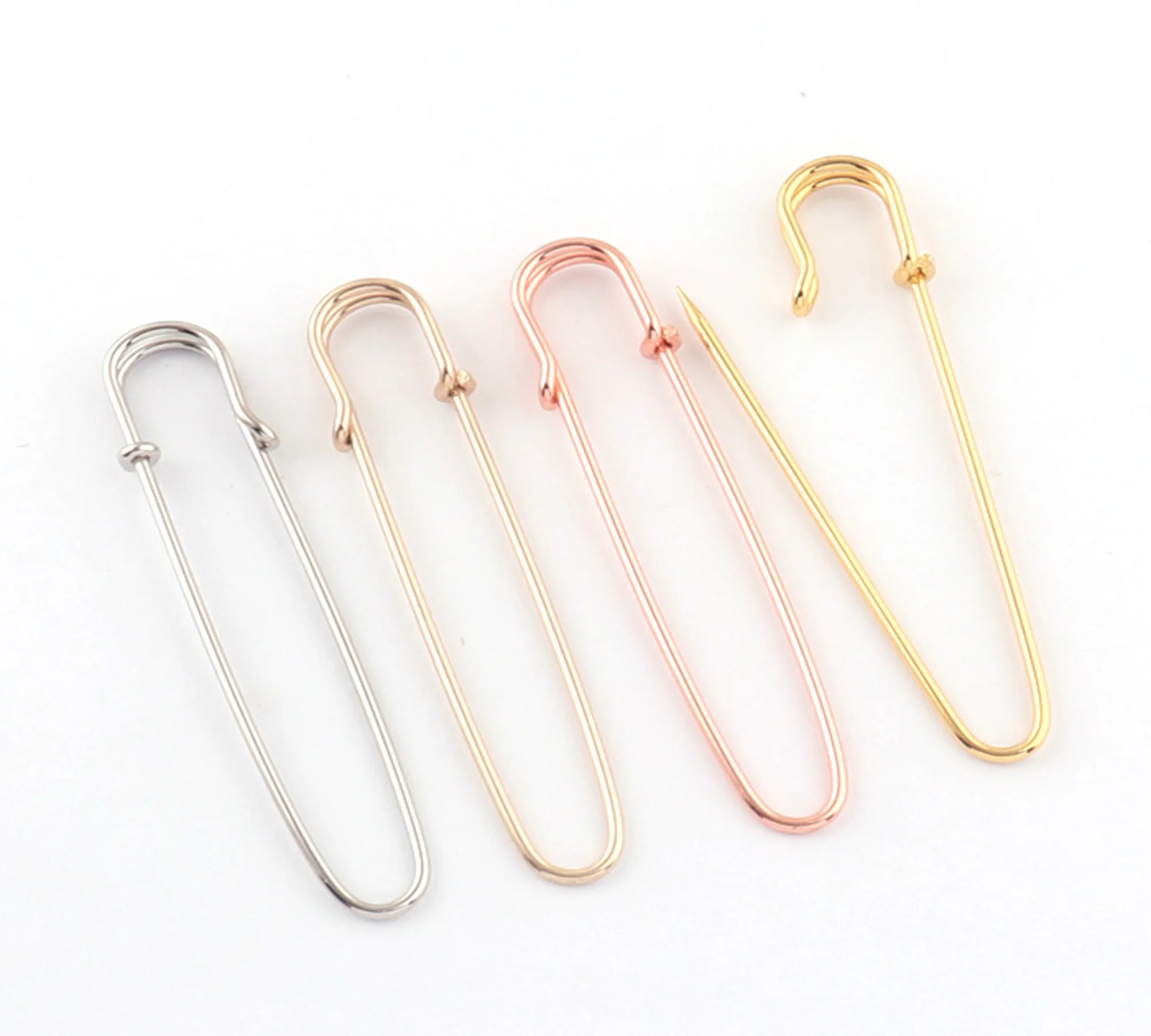 Larger Safety Pins Gold/Silver/Light gold/Rose gold Safety pins Coiless Safety Pins Kilt Pins DIY Brooches Apparel Accessories