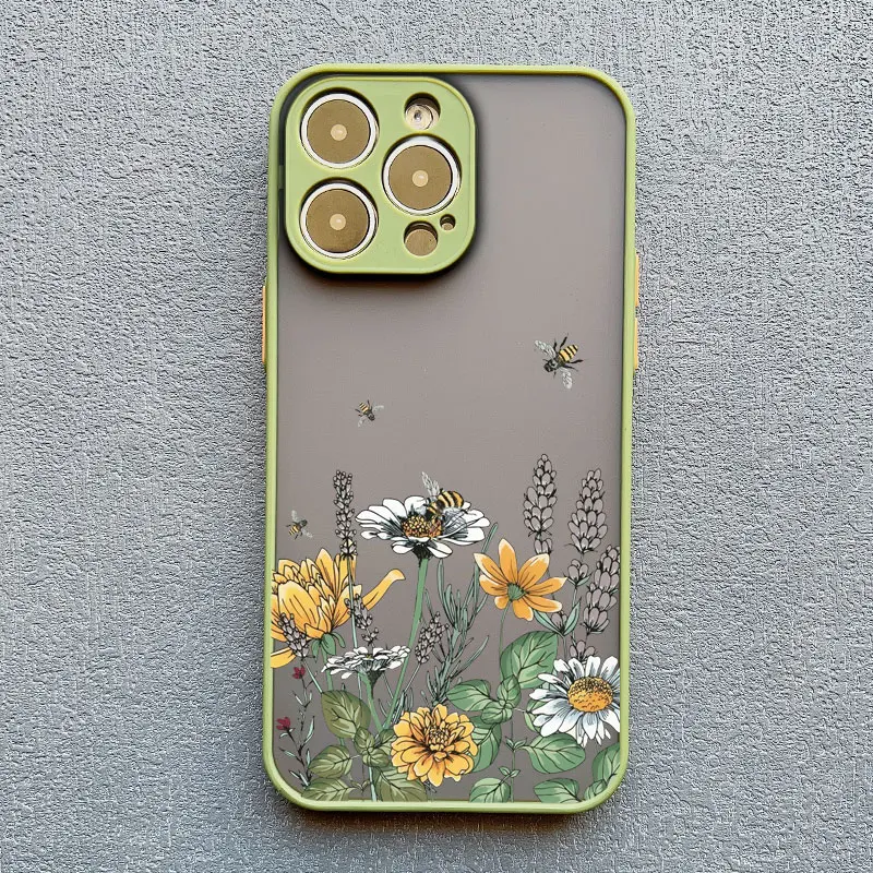 Elegante rosa lila Blumen-Handyhülle für iPhone 16, 17, 15, 14, 13, 12, 11 Pro Max, Abdeckungen Mini 7 8 Plus XS X XR, stoßfeste Schalen – Detail 5