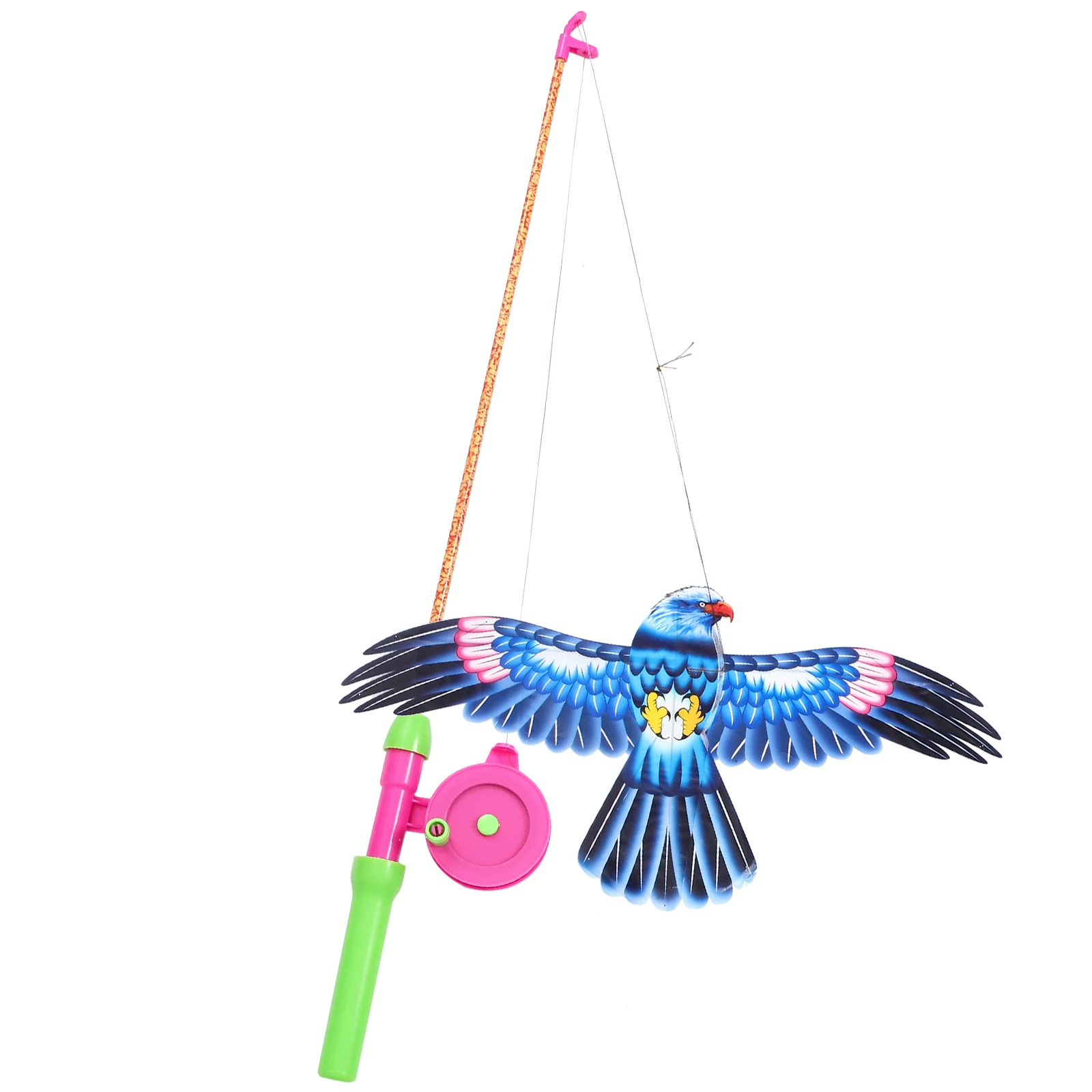 Canna da pesca Aquilone Design realistico dell'aquila Giocattolo per aquiloni per uccelli portatile leggero per bambini all'aperto per giochi di attività