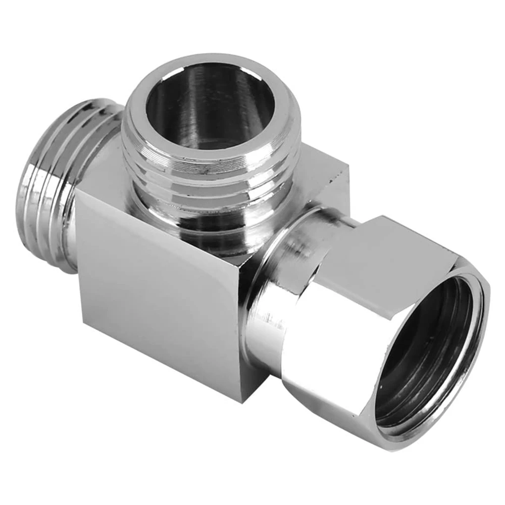 

Brass 3 Way Water Diverter Adapter Quickly Installation Bathroom Shower Bidet Angle Replacement Valve Connector