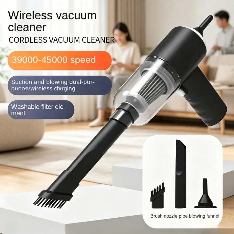 Portable Handheld Vacuum Cleaner for Car & Home, Multi-Purpose Small Pump Cleaner for Vehicles Household
