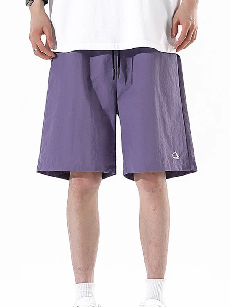 Pockets Mens Quick Dry Casual Shorts 2026 Summer Fashion Drawstring Breathable Camping Beach Midi Shorts Male Hiking Outdoor
