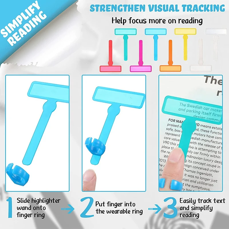 Top-20 ชิ้น Dyslexia เครื่องมือสําหรับเด็กอ่านคู่มือแถบสําหรับเด็ก Highlighter สําหรับอ่านหนังสือเด็กอ่านหนังสือ