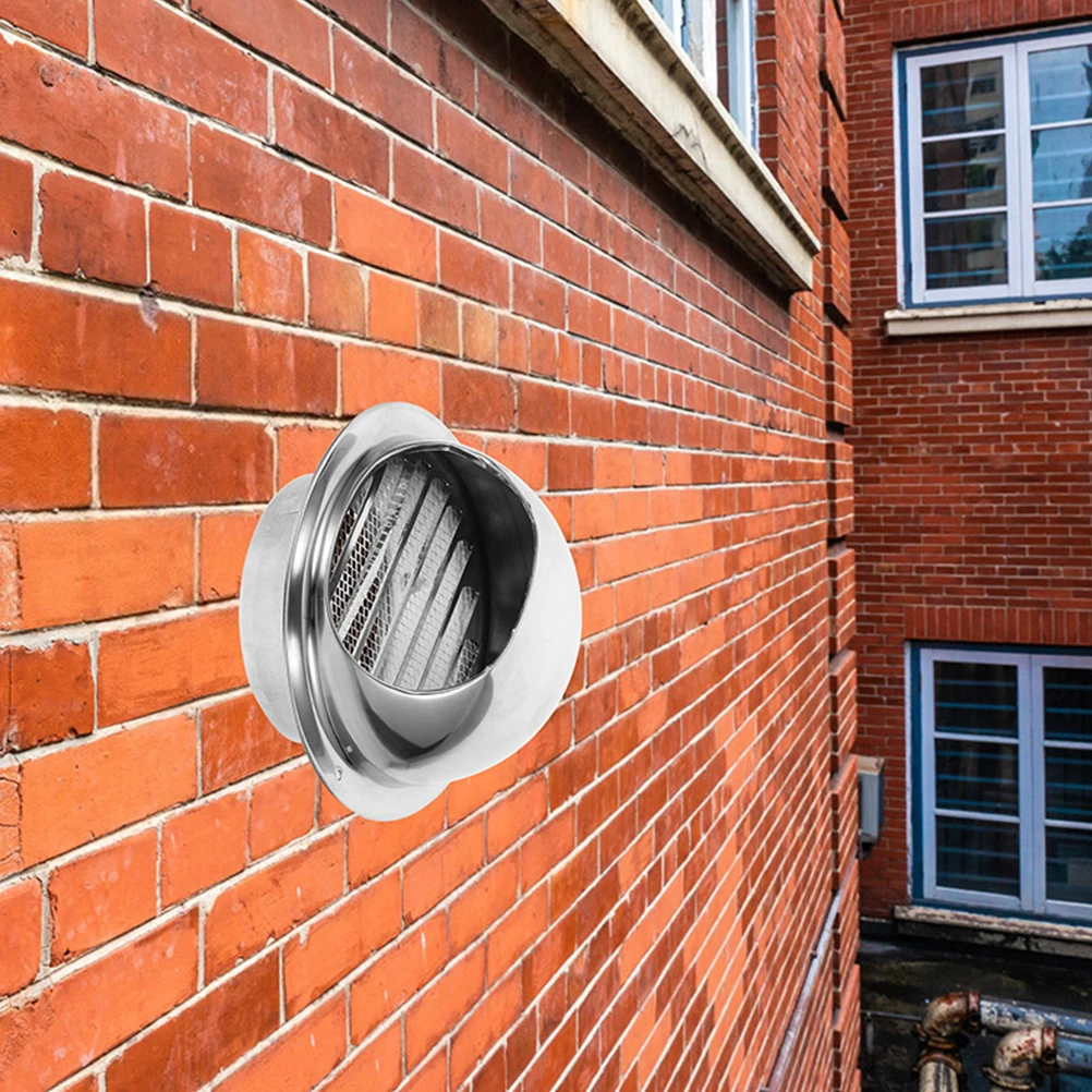 

Stainless Steel Exhaust Vent Cap 70mm Spherical Cover Silver 304 External Wall Ventilation System Metal Outside Hood Replacement