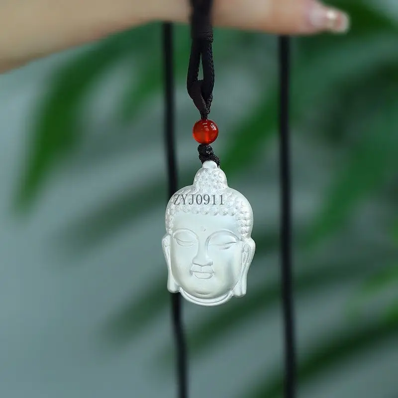 999 pés de prata retro estilo étnico pingente de segurança feminino estilo nacional nicho temperamento colar clavícula corrente