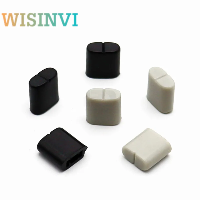 20pcs Grey Plastic Knob Cap 8*4*8mm Equalizer Push Key Cap Linear Sliding Potentiometer Push Key Cap Aperture 4MM
