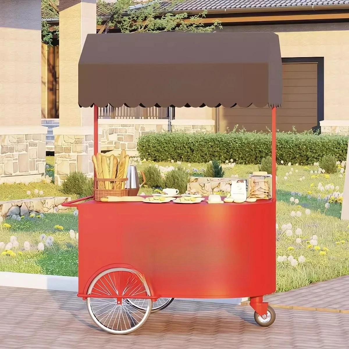 Internet celebrity stall trolley bazaar night market snack coffee dining cart shopping mall promotional cart square mobile sales