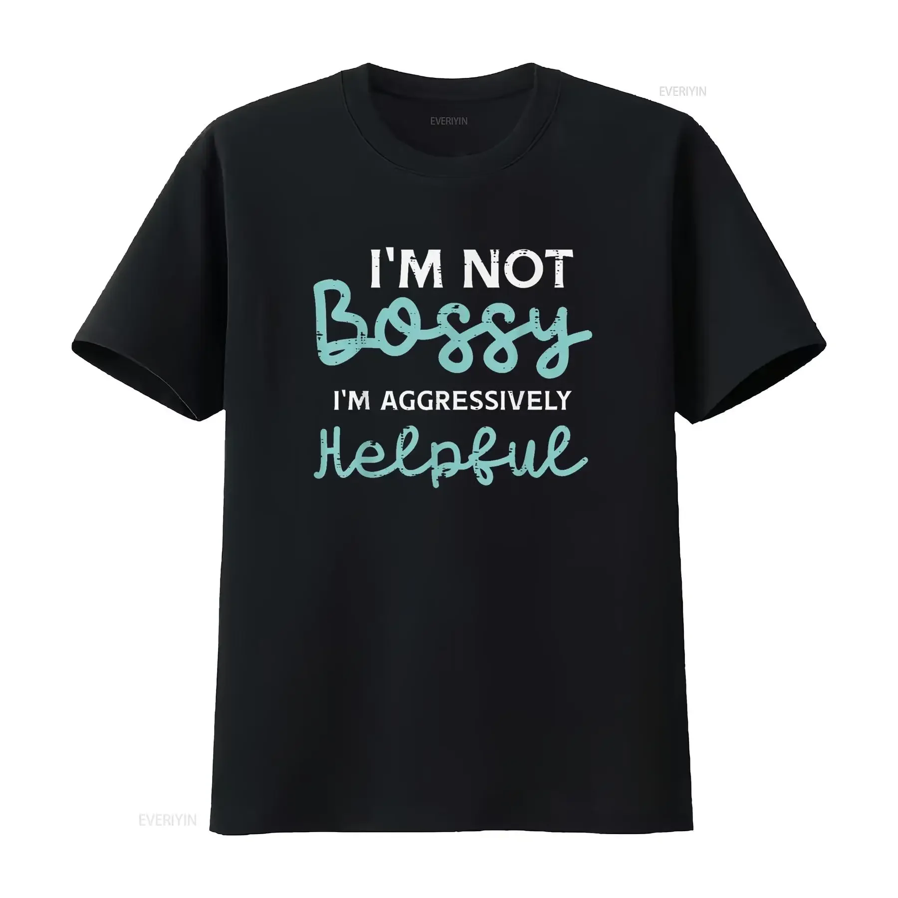 No Bossy, soy agresivamente útil, divertido dicho, camiseta para niños, camiseta vintage lavada, transpirable, Unisex, para uso diario