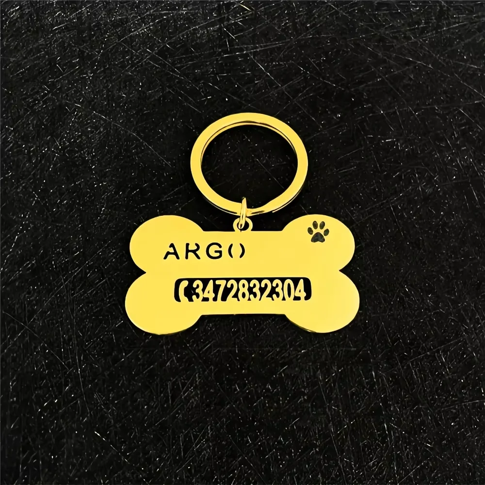 

Personalized Customized Cartoon Dog Paw Name Letter Fashion Pendant Key Chain Stainless Steel Creative Key Ring Jewelry Gifts