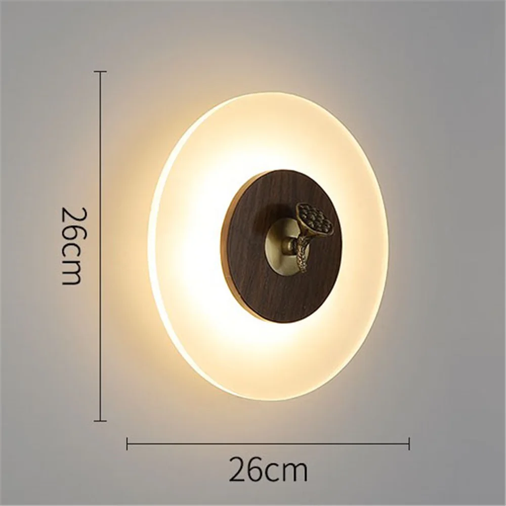 Country Loft Decor Round Acrylic Led Wall Lamp Living Room Hallway Hotel Dining Table Sconce Retro Restaurant Lighting Fixtures