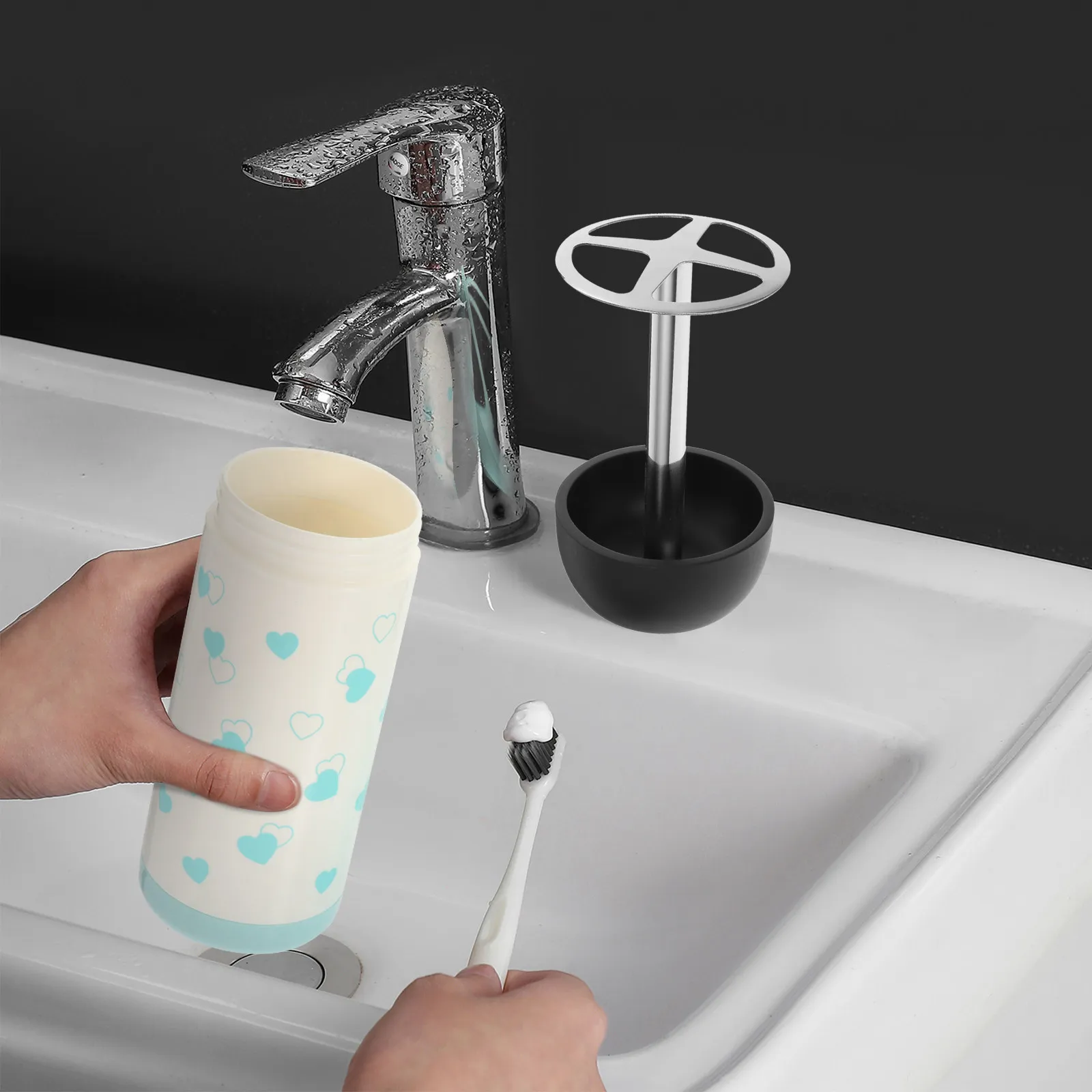 

Stainless Steel Bathroom Storage Rack For Home Toothbrush Kitchen Shower Home Supplies Use