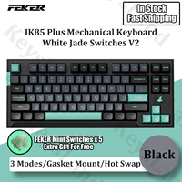 FEKER IK85 Plus Pro Wireless Mechanical Keyboard RGB Lubed Switches Bluetooth 2.4G Gasket Hotswap PBT MDA Keycaps Silicon Pad