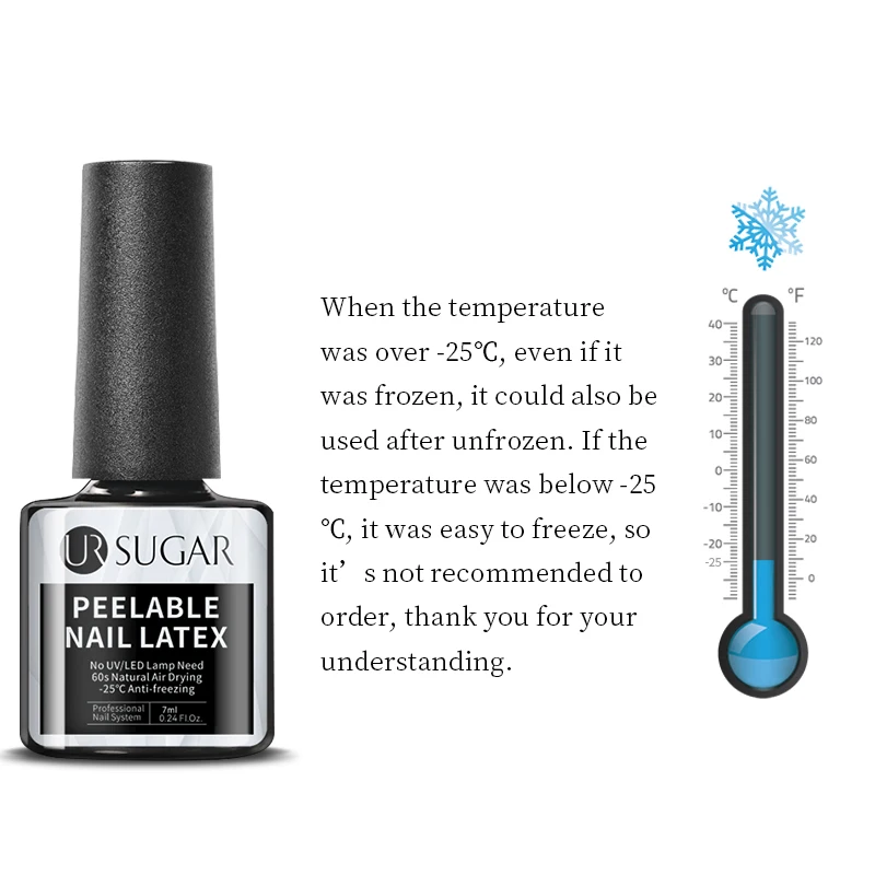 UR SUGAR 7ml Peelable Nail Latex Glue Protect Polish Varnish Anti-Overflow Latex Fast Dry Nail Edge Skin Care Nail Art Tool