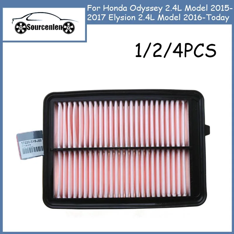 Air Filter for Honda Odyssey 2.4L Model 2015-2017 Elysion 2.4L Model 2016-Today 17220-5X6-J00 172205X6J00